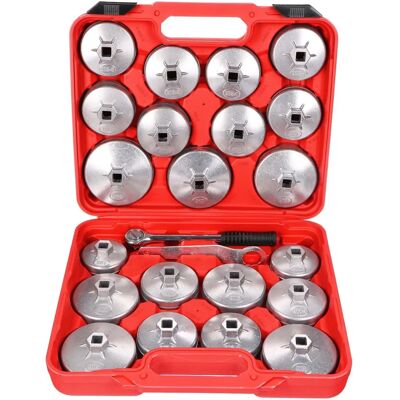 Zestaw kluczy do filtrów oleju SIXTOL - 23 szt., Aluminium, 1/2" Rękojeść Zestaw kluczy do filtrów oleju SIXTOL - 23 szt., Aluminium, 1/2" Rękojeść