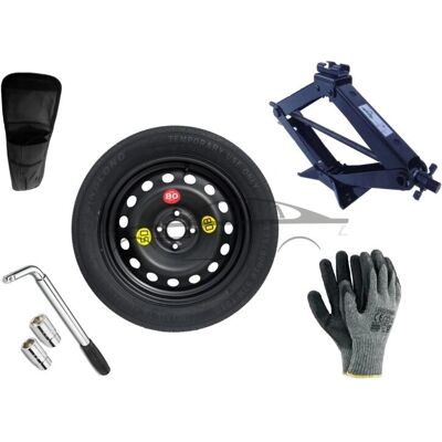 HYUNDAI R16 4x100x54,1 Set cu roată de rezervă - Cheie, Cric, Husă HYUNDAI R16 4x100x54,1 Set cu roată de rezervă - Cheie, Cric, Husă