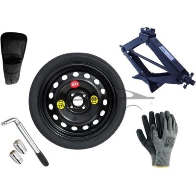Hyundai i20 II R16 4x100x54,1 Reservewielset - met gereedschap & hoes Hyundai i20 II R16 4x100x54,1 Reservewielset - met gereedschap & hoes