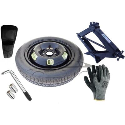 Extradeon - Kit de rueda de repuesto - 4x108x65,1 - Acero, Negro, Compacto - Kit de rueda de repuesto Extradeon - Kit de rueda de repuesto - 4x108x65,1 - Acero, Negro, Compacto - Kit de rueda de repuesto