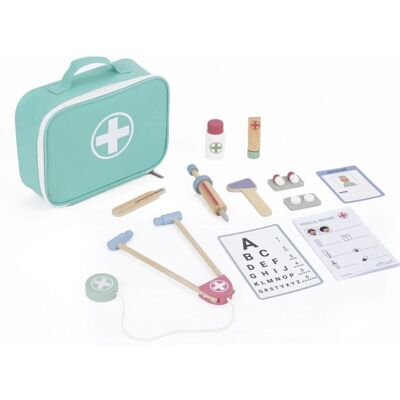 Marque Modèle Kit Docteur en Bois Naturel - Ensemble de Jouets - Publicité Marque Modèle Kit Docteur en Bois Naturel - Ensemble de Jouets - Publicité