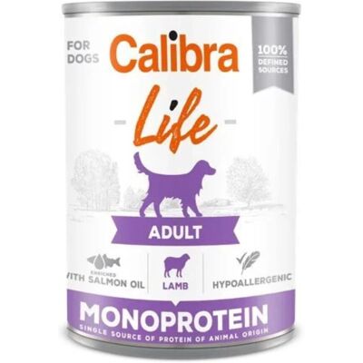 Comida húmeda de cordero Calibra para perros adultos - Hipoalergénica, Sin gluten, Omega-3 Comida húmeda de cordero Calibra para perros adultos - Hipoalergénica, Sin gluten, Omega-3