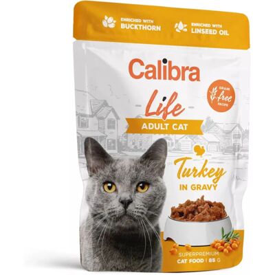 Comida húmeda de pavo Calibra para gatos - 85g bolsas Comida húmeda de pavo Calibra para gatos - 85g bolsas