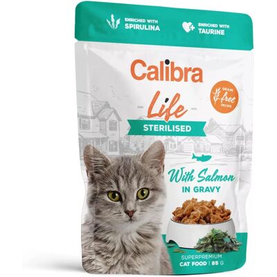 Comida para gatos Calibra Salmón - Sobre esterilizado 85g Comida para gatos Calibra Salmón - Sobre esterilizado 85g