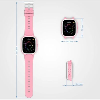 LAMAX Electronics WatchY4 Play Pink Smartwatch - Smartwatch für Kinder LAMAX Electronics WatchY4 Play Pink Smartwatch - Smartwatch für Kinder