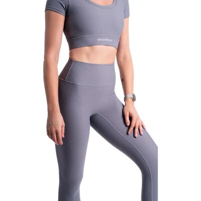 BrainMax Szare legginsy z wysokim stanem - Leggings BrainMax Szare legginsy z wysokim stanem - Leggings