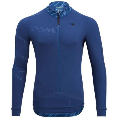Maillot de cyclisme homme bleu Varano Silvini - Manche longue - Publicité Maillot de cyclisme homme bleu Varano Silvini - Manche longue - Publicité