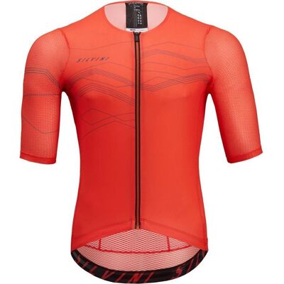 Silvini Legno Herren Radtrikot - Rot - Atmungsaktiv, Leicht, 3 Taschen Silvini Legno Herren Radtrikot - Rot - Atmungsaktiv, Leicht, 3 Taschen