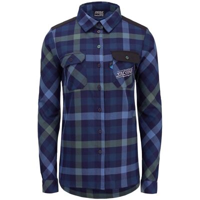 Chemise en flanelle bleue SILVINI Briona - Femme - Publicité Chemise en flanelle bleue SILVINI Briona - Femme - Publicité