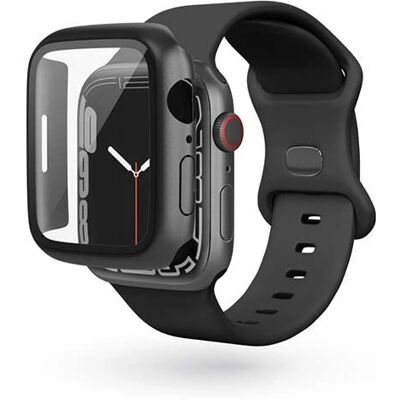 Epico plastcover til Apple Watch 8/7 (41mm) med indbygget skærmbeskyttelse - Sort Epico plastcover til Apple Watch 8/7 (41mm) med indbygget skærmbeskyttelse - Sort
