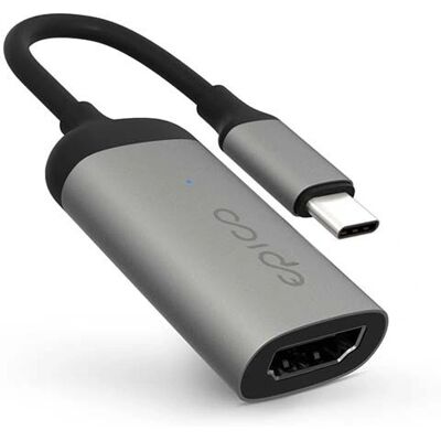 Epico USB-C zu HDMI Grau Adapter - Videoskabel Epico USB-C zu HDMI Grau Adapter - Videoskabel