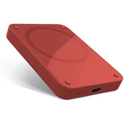 Epico Power Bank 4200mAh - Magnetisch, Kabellos & USB-C - Rot Epico Power Bank 4200mAh - Magnetisch, Kabellos & USB-C - Rot