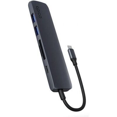 Epico 6-in-1 Aluminium Hub 8K - Himmelblau - USB Hub Epico 6-in-1 Aluminium Hub 8K - Himmelblau - USB Hub