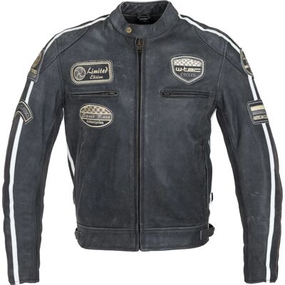W-TEC - Dark Vintage - Sötétszürke - M - Motoros bőrdzseki W-TEC - Dark Vintage - Sötétszürke - M - Motoros bőrdzseki