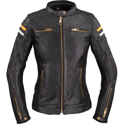 W-TEC Stripe Lady - Fekete - Báránybőr - Motorcycle Jacket W-TEC Stripe Lady - Fekete - Báránybőr - Motorcycle Jacket