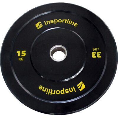 inSPORTline - Bumper Plate Lite - 15 kg - 50 mm - Súlytárcsa inSPORTline - Bumper Plate Lite - 15 kg - 50 mm - Súlytárcsa