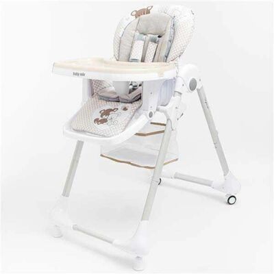 Dětská jídelní židlička Baby Mix - Hnědá - Dětská Židle Dětská jídelní židlička Baby Mix - Hnědá - Dětská Židle