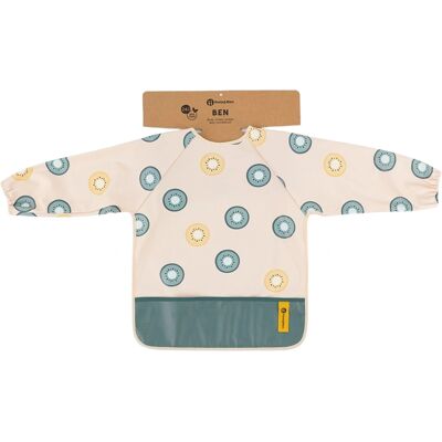 Petite&Mars Ben Beige Citrus Baby Bib - Long Sleeve Petite&Mars Ben Beige Citrus Baby Bib - Long Sleeve