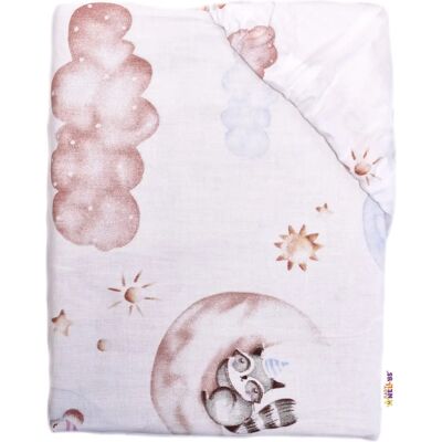 Baby Nellys - Sweet Dreams - Bílá - 140x70 - Bed Sheet Baby Nellys - Sweet Dreams - Bílá - 140x70 - Bed Sheet
