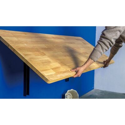 B2B Partner Klappbarer Wandtisch - Platzsparend, Buchefurnier, 1200x580mm B2B Partner Klappbarer Wandtisch - Platzsparend, Buchefurnier, 1200x580mm