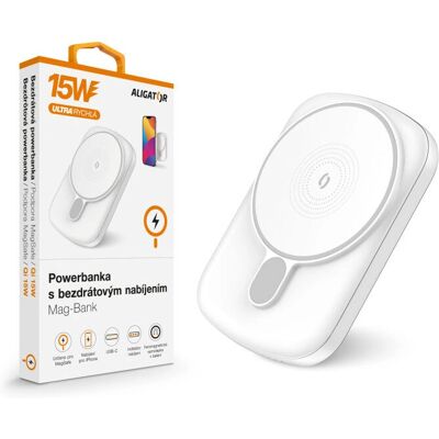 Aligator AMS03WT Power Bank - Kabelloses Laden - 5000mAh Aligator AMS03WT Power Bank - Kabelloses Laden - 5000mAh