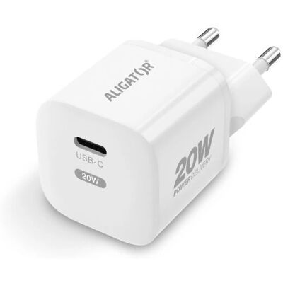 Chargeur Power Delivery Aligator - Charge Rapide 20W - Blanc - Publicité Chargeur Power Delivery Aligator - Charge Rapide 20W - Blanc - Publicité