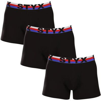 Černé sportovní boxery Styx s českou trikolórou - Boxerské kraťasy Černé sportovní boxery Styx s českou trikolórou - Boxerské kraťasy
