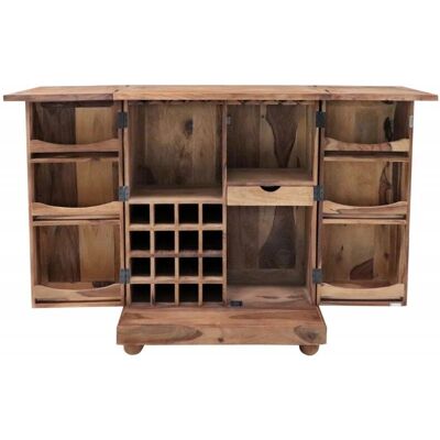 LAKSHMI Indický sheesham skládací barová skříň - Bar Cabinet LAKSHMI Indický sheesham skládací barová skříň - Bar Cabinet