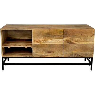 LAKSHMI Gita 130x60x45 Mango TV-Stele - Industrieller Stil LAKSHMI Gita 130x60x45 Mango TV-Stele - Industrieller Stil