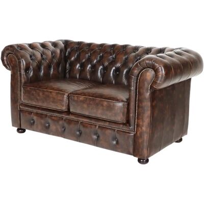 LAKSHMI Liverpool Echtes Leder Chesterfield Sofa - Sofa LAKSHMI Liverpool Echtes Leder Chesterfield Sofa - Sofa