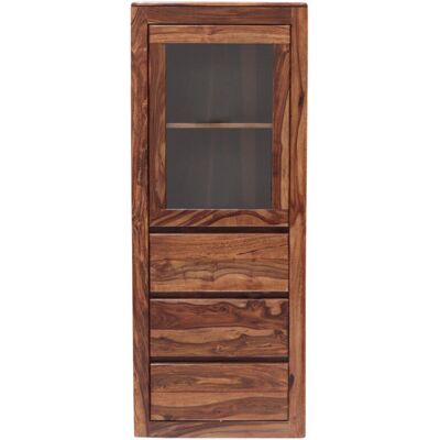 LAKSHMI Tina 60x150x45 - Masivní vitrina z palisandru LAKSHMI Tina 60x150x45 - Masivní vitrina z palisandru