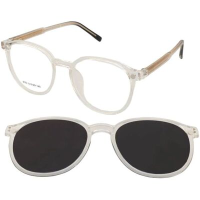 Occhiali clip Crullé C5 - Tondi Trasparente Unisex Occhiali clip Crullé C5 - Tondi Trasparente Unisex