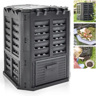 Hecht 3060 Composteur pour jardin 360L, ventilation, plastique recyclé - Publicité Hecht 3060 Composteur pour jardin 360L, ventilation, plastique recyclé - Publicité