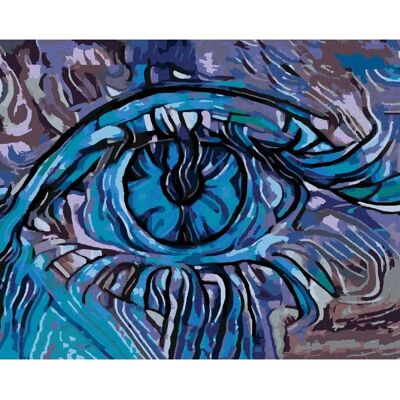ZUTY Obraz - Abstrétní Modré Oko - 80x100cm - Bez Rámu ZUTY Obraz - Abstrétní Modré Oko - 80x100cm - Bez Rámu