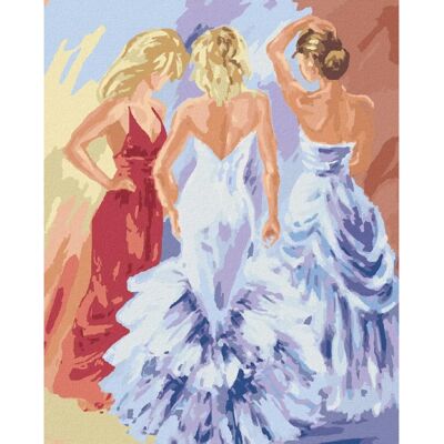 ZUTY Malování podle čísel - Tři ženy na plese - 40x50cm - Sada ZUTY Malování podle čísel - Tři ženy na plese - 40x50cm - Sada