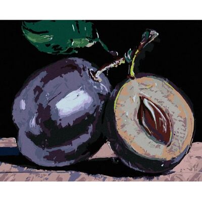 ZUTY Malířský set podle čísel - Švestky - 40x50 cm - Sada na malování ZUTY Malířský set podle čísel - Švestky - 40x50 cm - Sada na malování