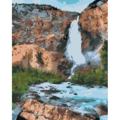 ZUTY Značka Malování podle čísel - VODOPÁD V LESE - 40x50cm ZUTY Značka Malování podle čísel - VODOPÁD V LESE - 40x50cm