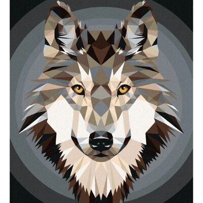 ZUTY Malování podle čísel - Polygonový vlk - 40x50cm - Bez rámečku ZUTY Malování podle čísel - Polygonový vlk - 40x50cm - Bez rámečku