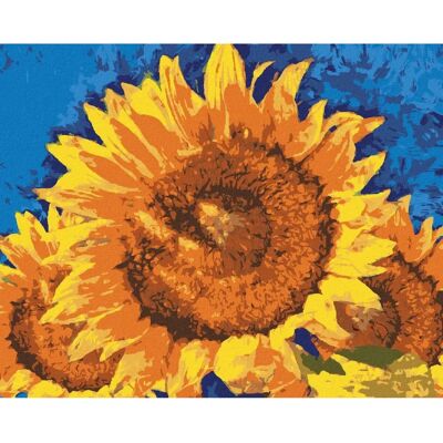 ZUTY Modrá Malba - Slunečnice Bez Rámu - 80x100 cm ZUTY Modrá Malba - Slunečnice Bez Rámu - 80x100 cm