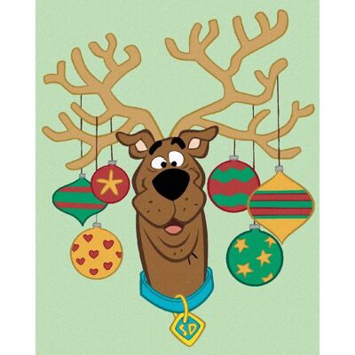 ZUTY Malování podle čísel - SCOOBY s parohy a bankami - 40x50cm ZUTY Malování podle čísel - SCOOBY s parohy a bankami - 40x50cm