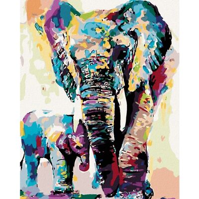 Zuty - MALOVÁNÍ SLONI - Diamantové malování - 40x50 cm Zuty - MALOVÁNÍ SLONI - Diamantové malování - 40x50 cm