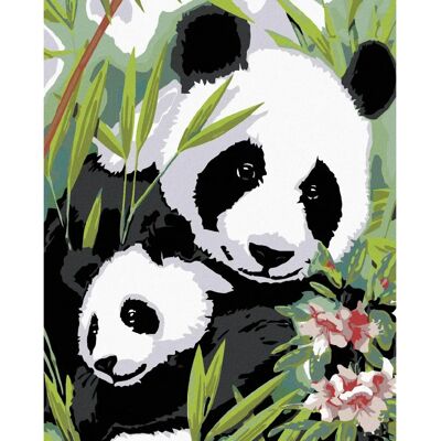 Zuty - PANDA S MLÁDĚTEM - 40x50 cm - bez rámu - Diamantové malování - sada Zuty - PANDA S MLÁDĚTEM - 40x50 cm - bez rámu - Diamantové malování - sada