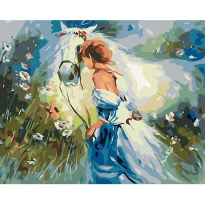 Zuty - DÍVKA S BĚLOUŠEM - 40x50 cm - bez rámu - Diamond painting kit Zuty - DÍVKA S BĚLOUŠEM - 40x50 cm - bez rámu - Diamond painting kit