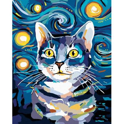 Zuty - KOCOUREK POD NOČNÍ OBLOHOU - Diamond painting kit Zuty - KOCOUREK POD NOČNÍ OBLOHOU - Diamond painting kit