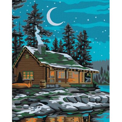 Zuty - CHATA POD NOČNÍ OBLOHOU - 40x50 cm - Canvas kit Zuty - CHATA POD NOČNÍ OBLOHOU - 40x50 cm - Canvas kit