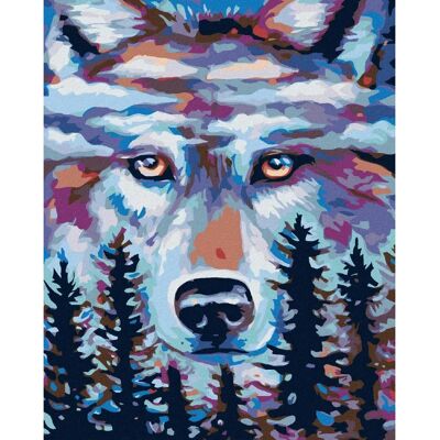 Zuty - Vlk Stráže Lesů - 40x50 cm - bez rámu - diamantové malování Zuty - Vlk Stráže Lesů - 40x50 cm - bez rámu - diamantové malování