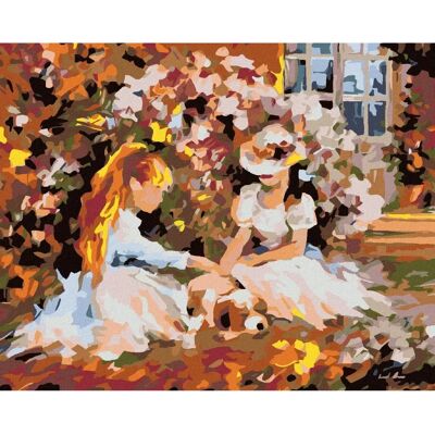 Zuty - DÍVKY V ZAHRADĚ A ŠTĚNĚ - 40x50 cm Zuty - DÍVKY V ZAHRADĚ A ŠTĚNĚ - 40x50 cm