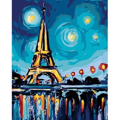 Zuty - EIFFELOVKA S HVĚZDAMI - 40x50 cm - Diamond Painting Kit Zuty - EIFFELOVKA S HVĚZDAMI - 40x50 cm - Diamond Painting Kit