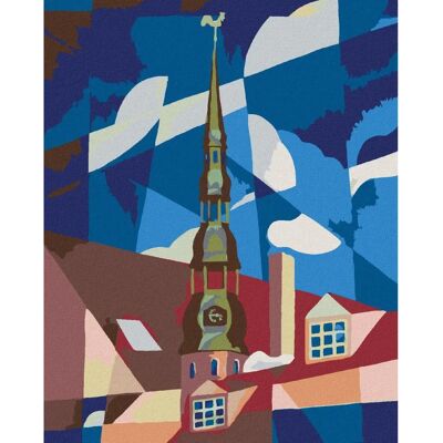 Zuty - Střecha domu a nebe - 40x50 cm - bez rámu - Diamond painting kit Zuty - Střecha domu a nebe - 40x50 cm - bez rámu - Diamond painting kit