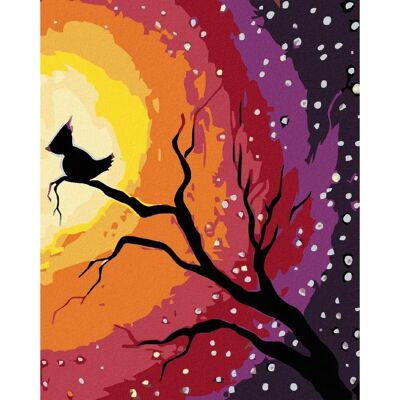 Zuty - PTÁČEK NA VĚTVI A NOČNÍ OBLOHA - 40x50 cm Zuty - PTÁČEK NA VĚTVI A NOČNÍ OBLOHA - 40x50 cm